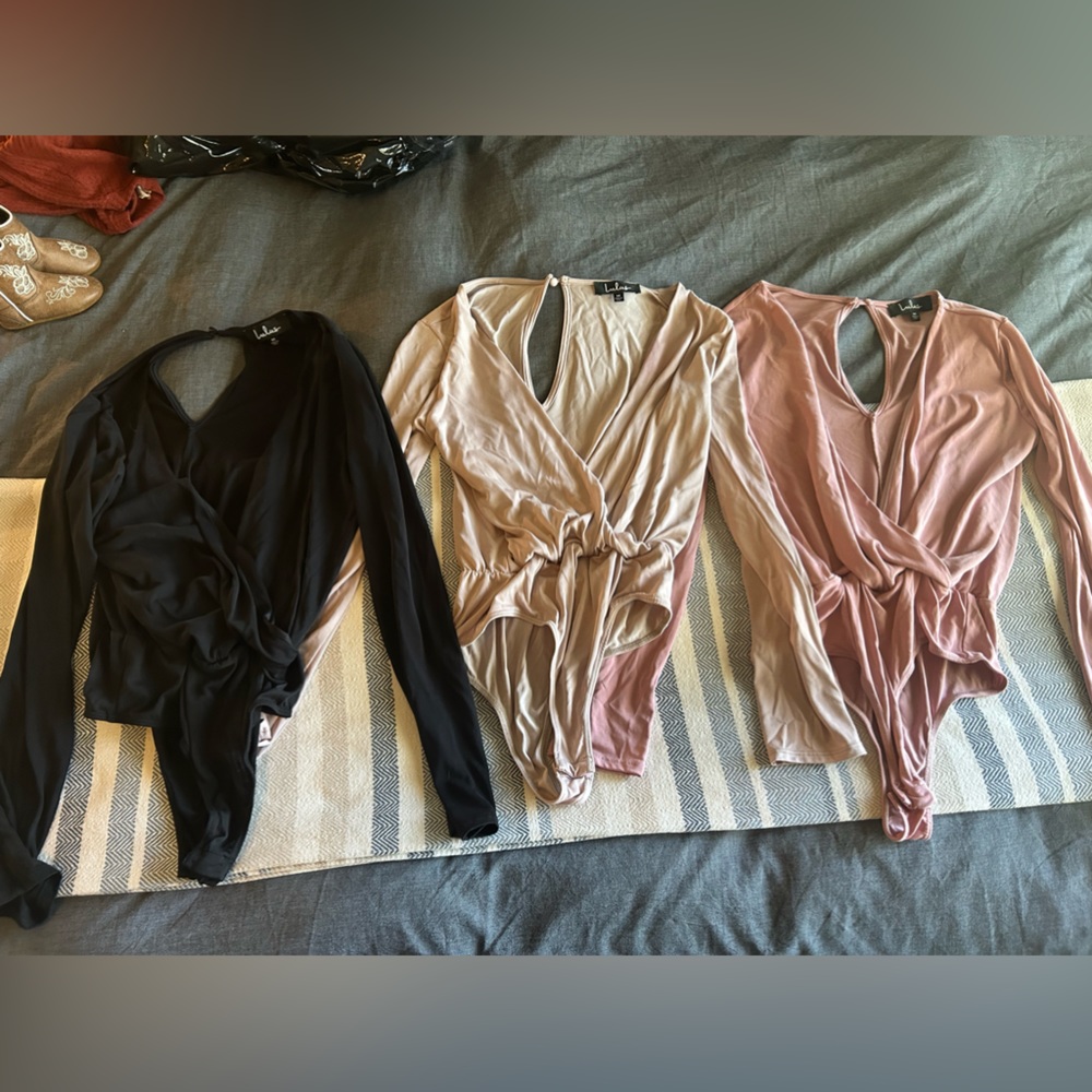 Lulus Long Sleeve Bodysuit Bundle - Medium